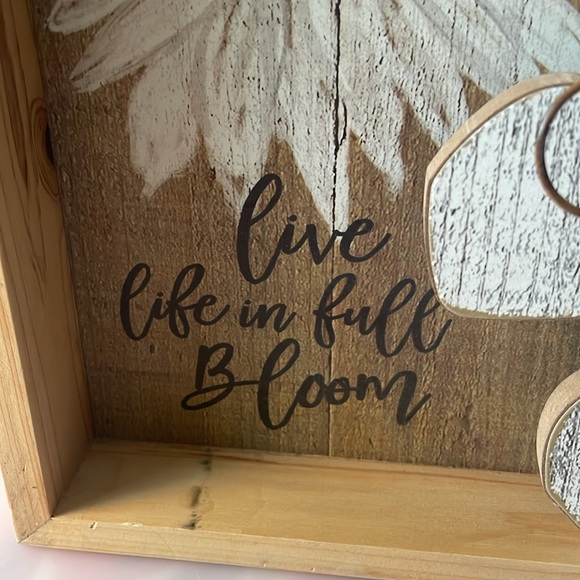 Young’s Inc ‘live life in full Bloom’ Daisy Box Sign - Picture 2 of 9